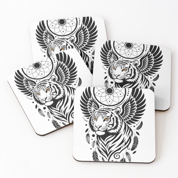 Item preview, Celestial Spirit Tiger – Winged Dreamcatcher Aesthetic designed and sold by Ossvio.