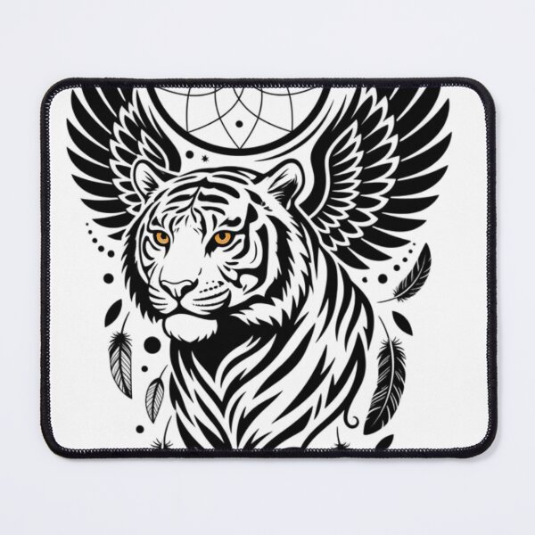 Item preview, Celestial Spirit Tiger – Winged Dreamcatcher Aesthetic designed and sold by Ossvio.