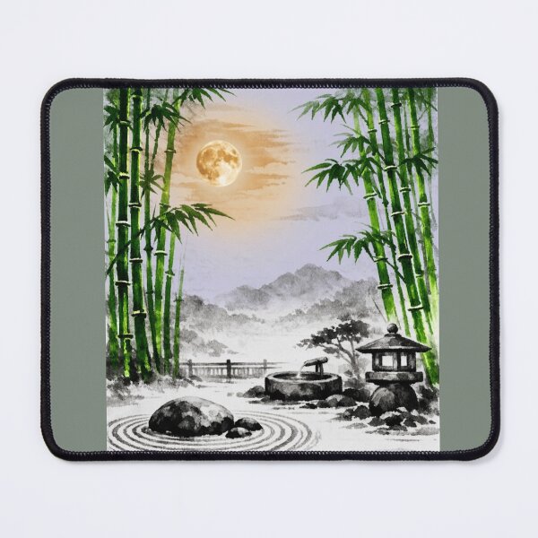 Item preview, Edo Moonlit Zen Garden and Bamboo Grove designed and sold by SakuraMarket26.