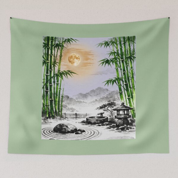 Item preview, Edo Moonlit Zen Garden and Bamboo Grove designed and sold by SakuraMarket26.