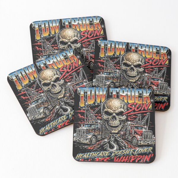 Item preview, Careful Around My Tow Truck Son Skull Chain Big Rig designed and sold by graphixpolash.