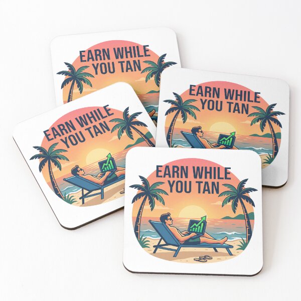 Item preview, Earn While You Tan – Passive Income Beach Vibes T-Shirt designed and sold by WealthSmith.