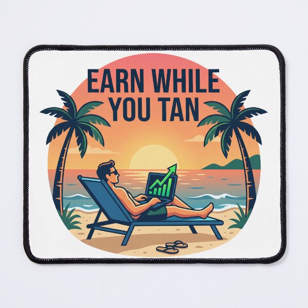 Item preview, Earn While You Tan – Passive Income Beach Vibes T-Shirt designed and sold by WealthSmith.