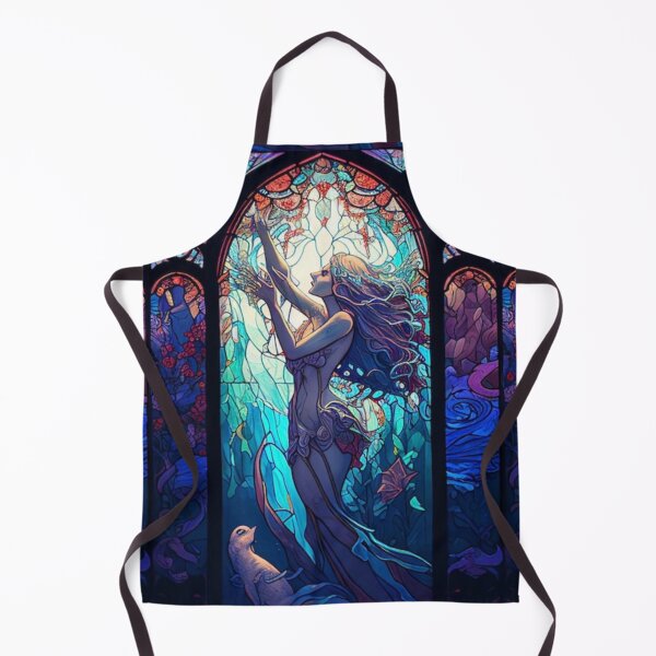 Item preview, Ethereal Goddess Stained Glass – Art Nouveau Fantasy Aesthetic designed and sold by EchoWave11.