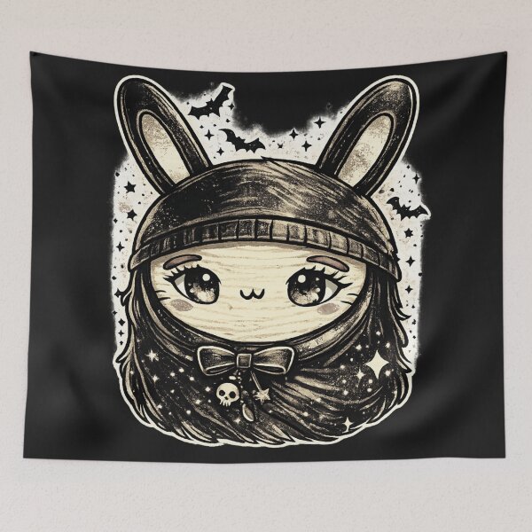 Item preview, Goth Kawaii Bunny Girl – Dark Cute Aesthetic designed and sold by InnerwayStudio.