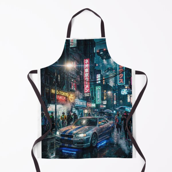 Item preview, Legendary tuner car under glowing Tokyo street signs designed and sold by RevUpDesign.