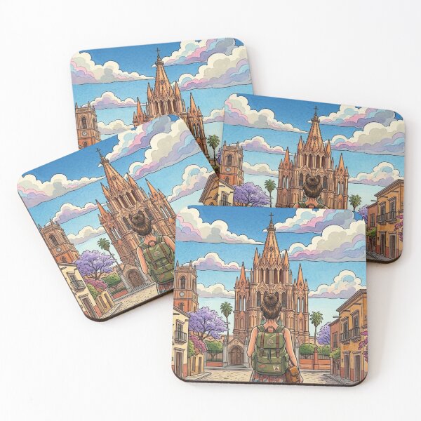 Item preview, Vintage Solo Female Travel San Miguel de Allende - Mexico Explorer Art designed and sold by Bloom & Quiet .