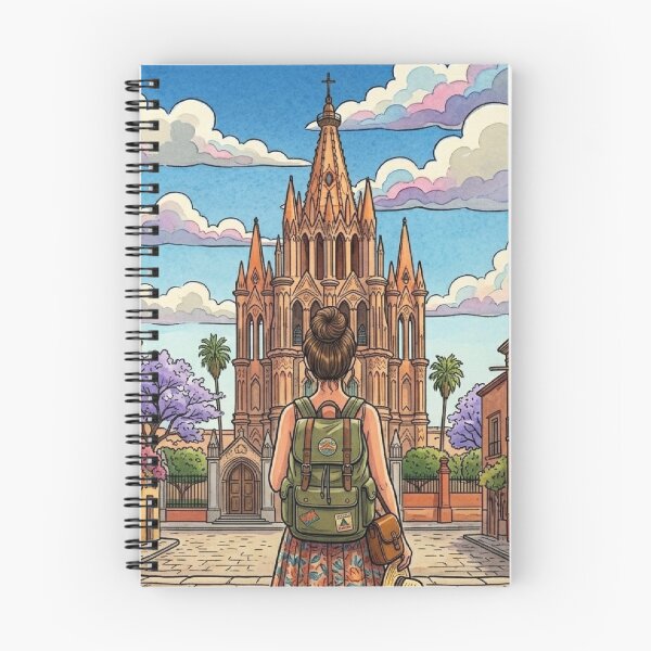 Item preview, Vintage Solo Female Travel San Miguel de Allende - Mexico Explorer Art designed and sold by Bloom & Quiet .