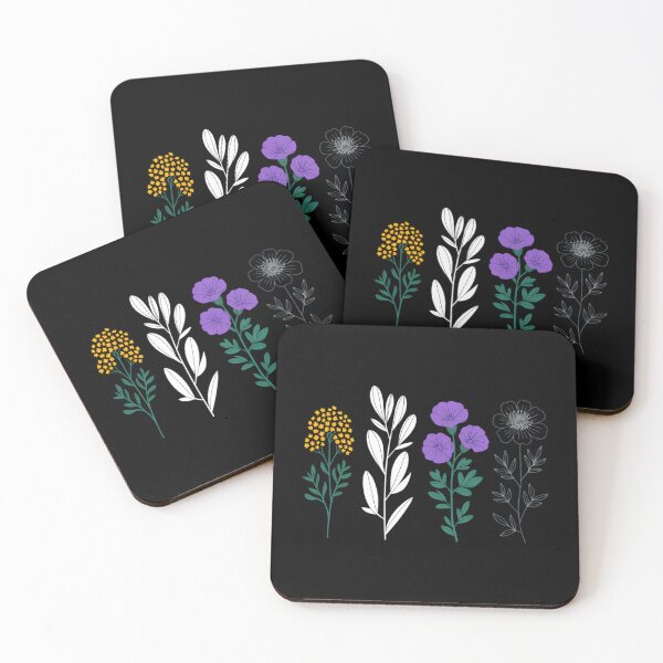 Item preview, Nonbinary Flowers Floral Nonbinary Pride Queer Pride Nonbinary Flag LGBTQ Pride designed and sold by Moon-Ape.