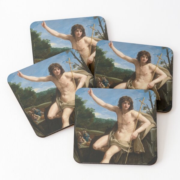 Item preview, Saint John the Baptist Wilderness Guido Reni Baroque Painting designed and sold by TheSoulOfArt.