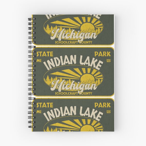 Item preview, Indian Lake State Park, Schoolcraft County, Michigan, badge design designed and sold by Wanderful-roads.