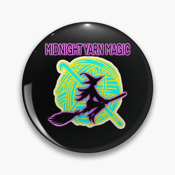 Item preview, Midnight Yarn Magic Witch Sticker – Neon Crochet Knitting Aesthetic designed and sold by ArtyWares.