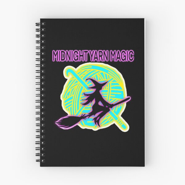 Item preview, Midnight Yarn Magic Witch Sticker – Neon Crochet Knitting Aesthetic designed and sold by ArtyWares.