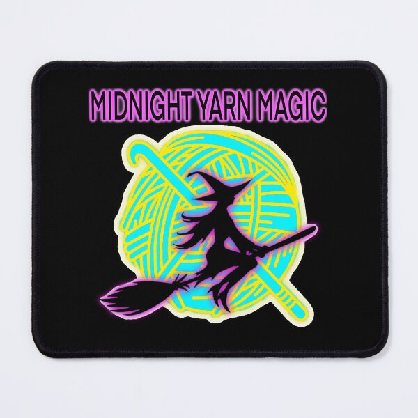 Item preview, Midnight Yarn Magic Witch Sticker – Neon Crochet Knitting Aesthetic designed and sold by ArtyWares.