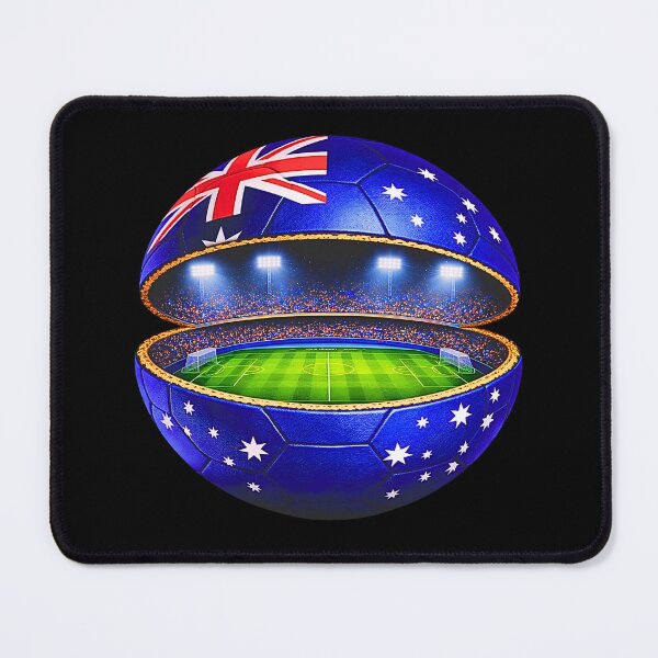 Item preview, Australia Soccer Stadium Ball Design designed and sold by FunToTheFullest.
