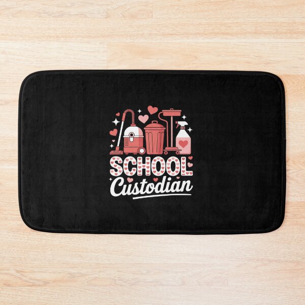 Item preview, School Custodian Cleaning Cart Leopard Heart Valentine's Day designed and sold by RonnasJackson.