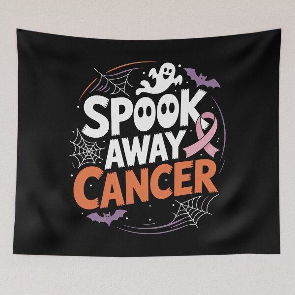 Item preview, Spook Away Cancer October Halloween Breast Cancer Awareness designed and sold by Moon-Ape.