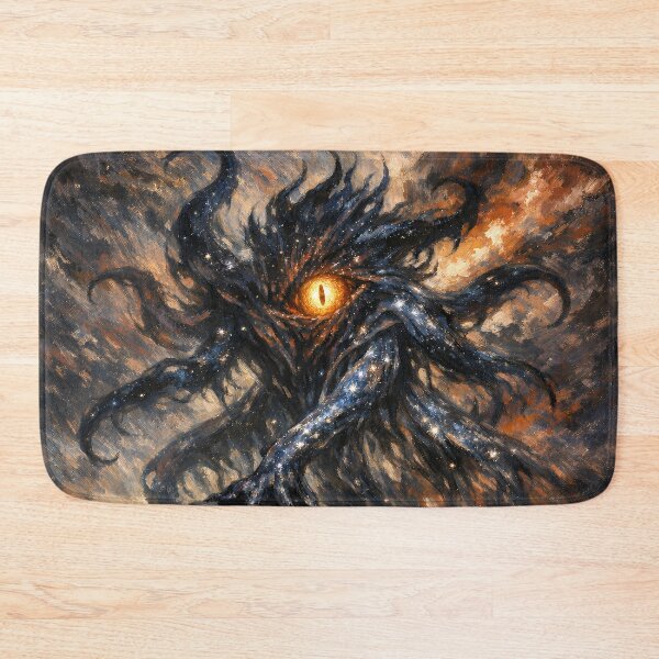 Item preview, Eldritch Cosmic Horror Creature with Burning Eye – Dark Fantasy Galaxy Monster Art designed and sold by cr6zym1nd.