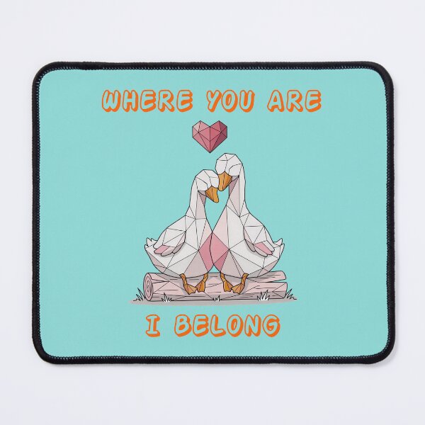 Item preview, Abstract Goose Couple Love with Heart designed and sold by INNERSELFART.