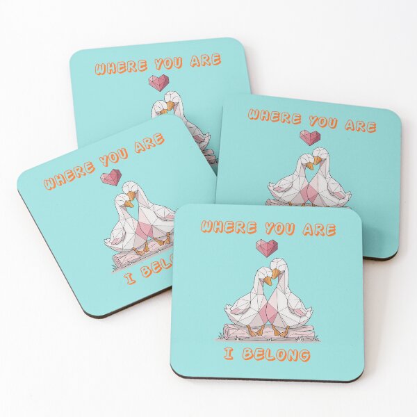 Item preview, Abstract Goose Couple Love with Heart designed and sold by INNERSELFART.