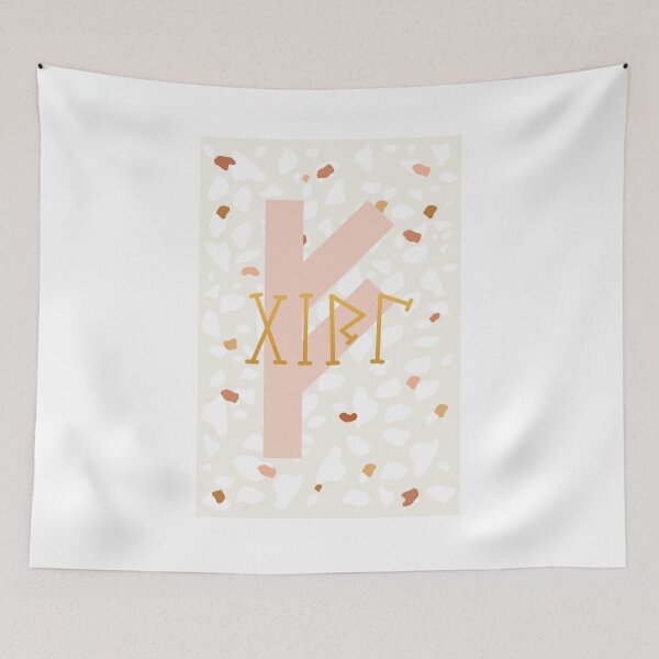 Item preview, Birthday card Girl runic F (Fehu) designed and sold by TotalKejas.