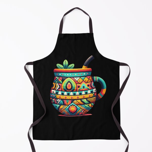 Item preview, Colorful Yerba Mate Cup Ethnic Pattern Design designed and sold by CyfroweMysli.