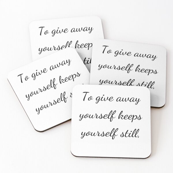 Item preview, "To give away yourself keeps yourself still," - handwriting black designed and sold by ariksworld.