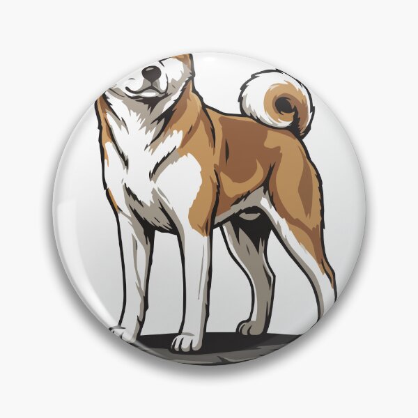 Item preview, Akita Inu Dog on Rock, Noble Japanese Portrait designed and sold by PixelStudioBe.