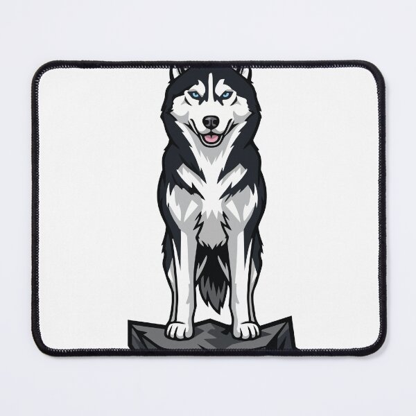 Item preview, Siberian Husky Dog on Rock, Proud Blue Eyes designed and sold by PixelStudioBe.