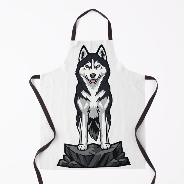 Item preview, Siberian Husky Dog on Rock, Proud Blue Eyes designed and sold by PixelStudioBe.