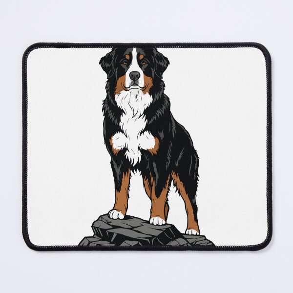 Item preview, Bernese Mountain Dog on a Rock, Mountain Portrait designed and sold by PixelStudioBe.