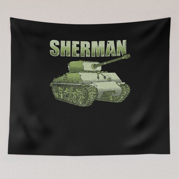 Artikelvorschau, Vintage Sherman Panzer Militär-T-Shirt entworfen und verkauft von Emberglowo.