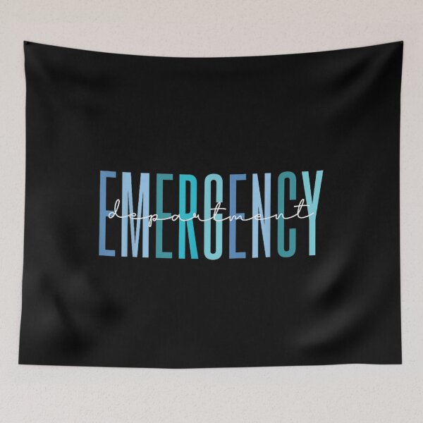 Item preview, Emergency Department Nurse Typography Design in Cool Blue Minimal Style designed and sold by TrevorCantela.