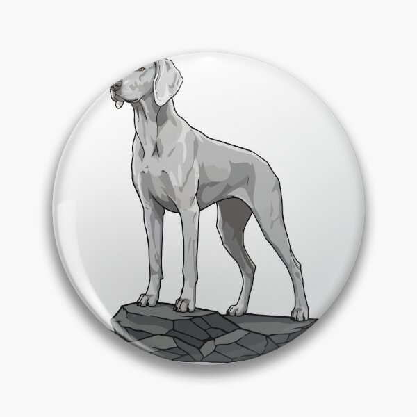 Item preview, Weimaraner Dog on Rock Elegant Portrait designed and sold by PixelStudioBe.