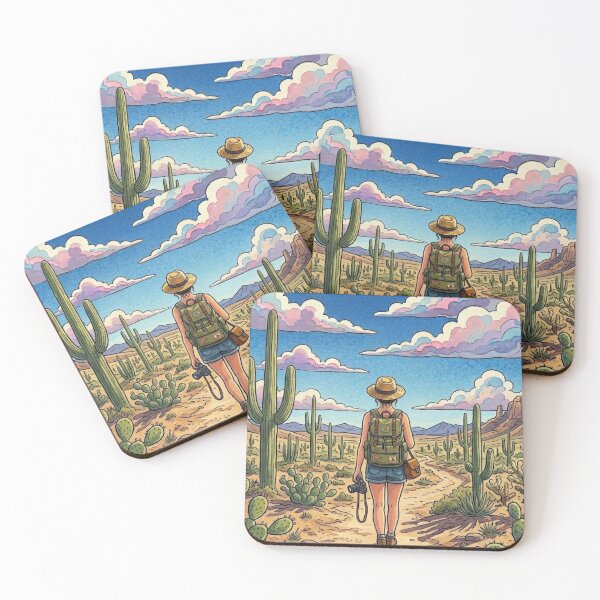 Item preview, Vintage Solo Female Travel Cactus Valley - Mexico Destination Art designed and sold by Bloom & Quiet .