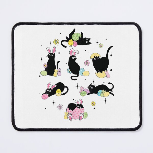 Item preview, Cute Black Cats in Easter Costumes With Eggs and Bunnies designed and sold by DonnaLoly.