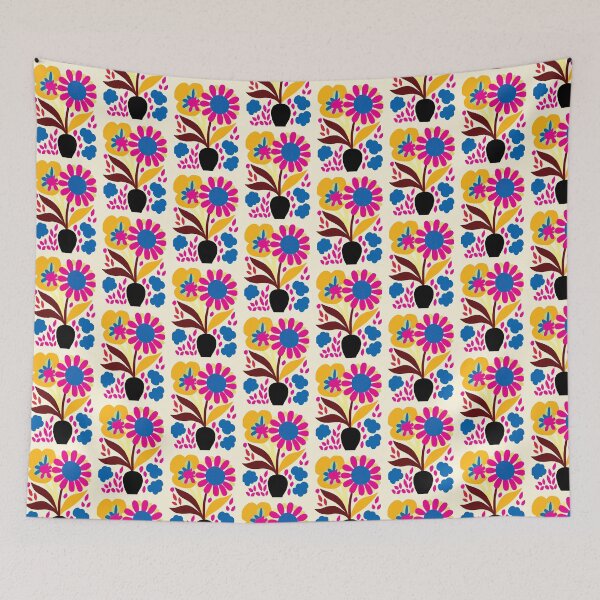 Item preview, Cool Colorful Capacious Folk Floral Abstract Design designed and sold by CharlottePlaceArt.