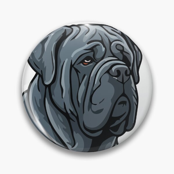 Item preview, Neapolitan Mastiff on a Rock, Blue Portrait designed and sold by PixelStudioBe.