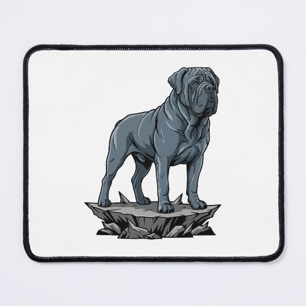 Item preview, Neapolitan Mastiff on a Rock, Blue Portrait designed and sold by PixelStudioBe.