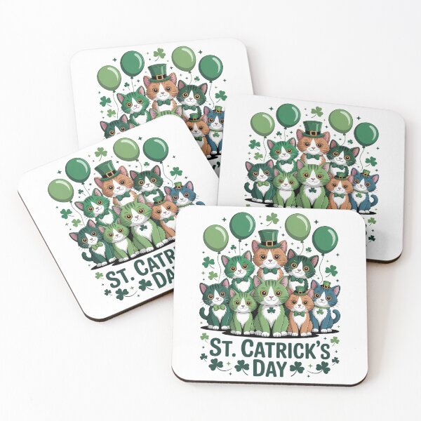 Item preview, St Patricks Catricks Day Cats Saint Pattys designed and sold by papertaless.