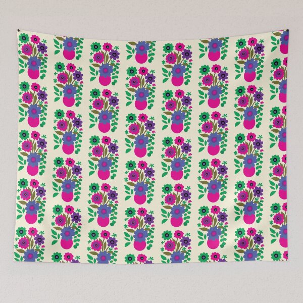 Item preview, Cool Colorful Capacious Folk Floral Abstract Design designed and sold by CharlottePlaceArt.