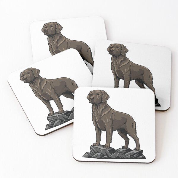 Item preview, Chocolate Labrador Dog on Rock Portrait Brown designed and sold by PixelStudioBe.