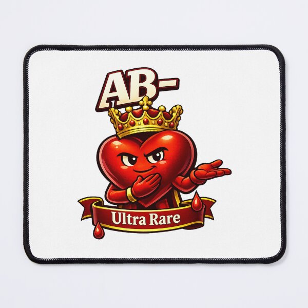 Item preview, Blood Type AB Negative - Rare Crowned Heart Desing designed and sold by Indefix.