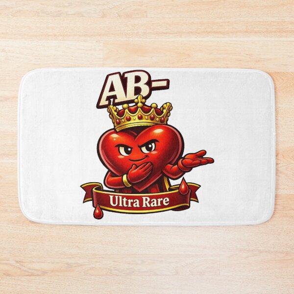Item preview, Blood Type AB Negative - Rare Crowned Heart Desing designed and sold by Indefix.