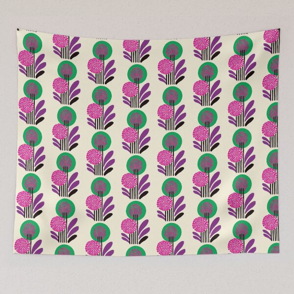Item preview, Cool Colorful Capacious Folk Floral Abstract Design designed and sold by CharlottePlaceArt.