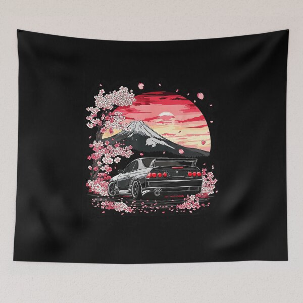 Item preview, S13 Drift Car Under Sakura Sunset JDM Style designed and sold by titanlevi.