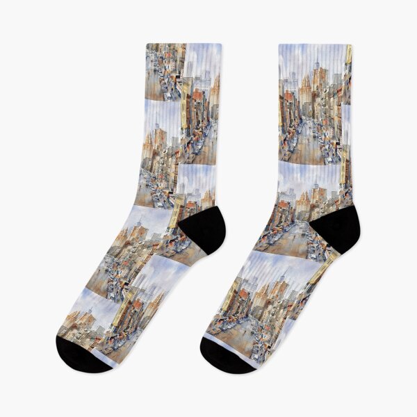 Item preview, NYC Chinatown Street Watercolor designed and sold by caracatita75.