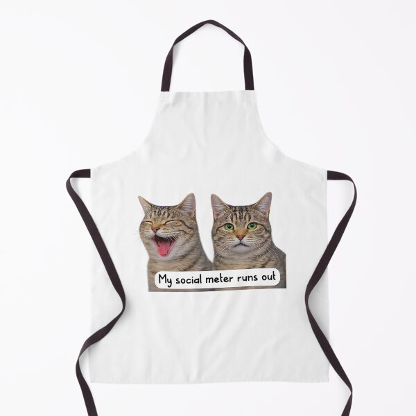 Item preview, Neurospicy My Social Meter Runs Out Funny Introvert Cat Meme Premium Tri-Blend designed and sold by JohnVBurks.