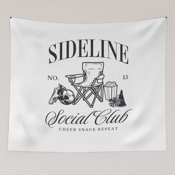 Item preview, Sideline Social Club Cheer Snack Repeat Funny Sports Mom Design designed and sold by ToyaVitoricu.