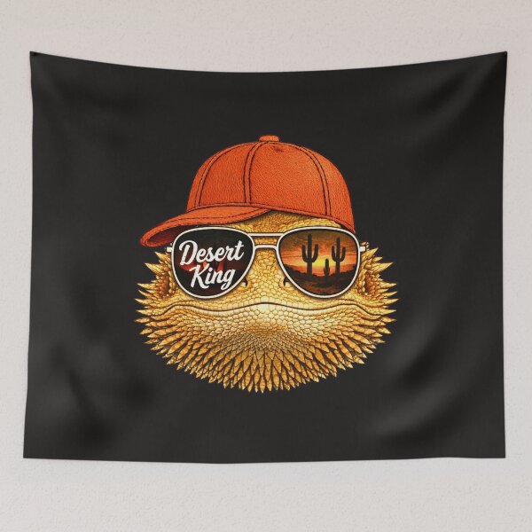 Item preview, Desert King Bearded Dragon Cool Lizard Graphic Tee designed and sold by JerdbordinShop.